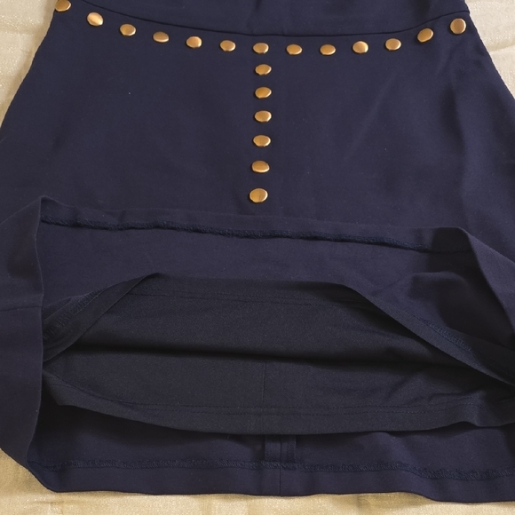Cynthia Steffe Navy Mini Dress with Gold Studs - Picture 11 of 13